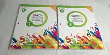 HMH SAXON PHONICS & SPELLING GRADE 1 STUDENT WORKBOOK / PART 1 & 2 / NEW