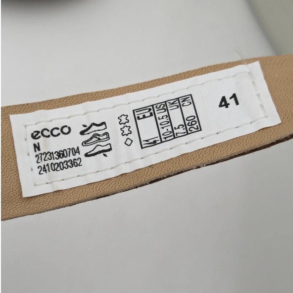 ECCO Flowt Wedge Women's Leather Cork Heeled Sandal Brown Size US10 EU41 - Image 4 of 4