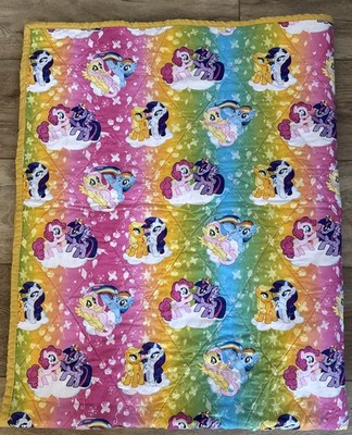 Vintage My Little Pony Bed Spread Toddler Quilt Reversible Collectible ~EUC