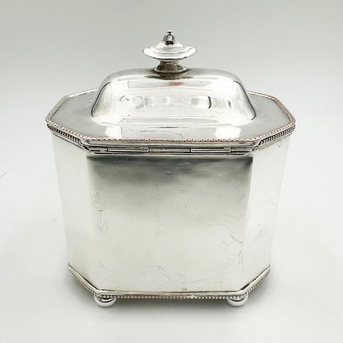 OCTAGONAL TEA CADDY OLD SHEFFIELD PLATE GEORGE III c1785 N. Smith & Co - Picture 4 of 8