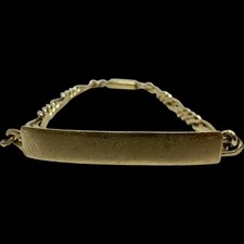10K Yellow Gold ID Figaro Link 6" Bracelet - 5.7G  WMP015696 