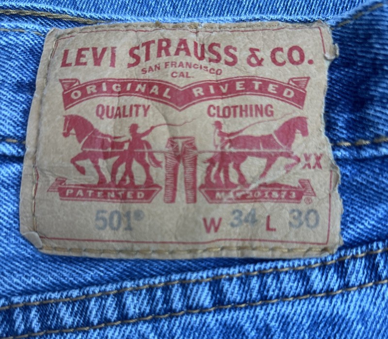 Levi’s 501 34 X 30 XX Label Post 90’s Med Wash