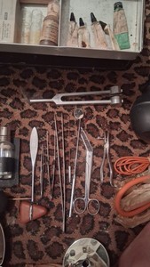 Welch Allyn Vintage Doctor Bag with Medical Instruments, Syringes, Bottles