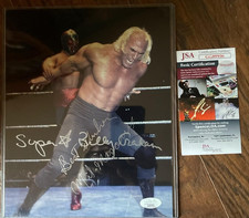 SUPERSTAR BILLY GRAHAM & MIL MASCARAS  AUTOGRAPHED 8x10 PHOTO JSA  WCW/WWE/WWF