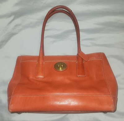 Vintage Coach Hamptons Madeline Leather Tote Satchel Turnlock Vintage Coach Hamptons Madeline Leather Tote Satchel Turnlock