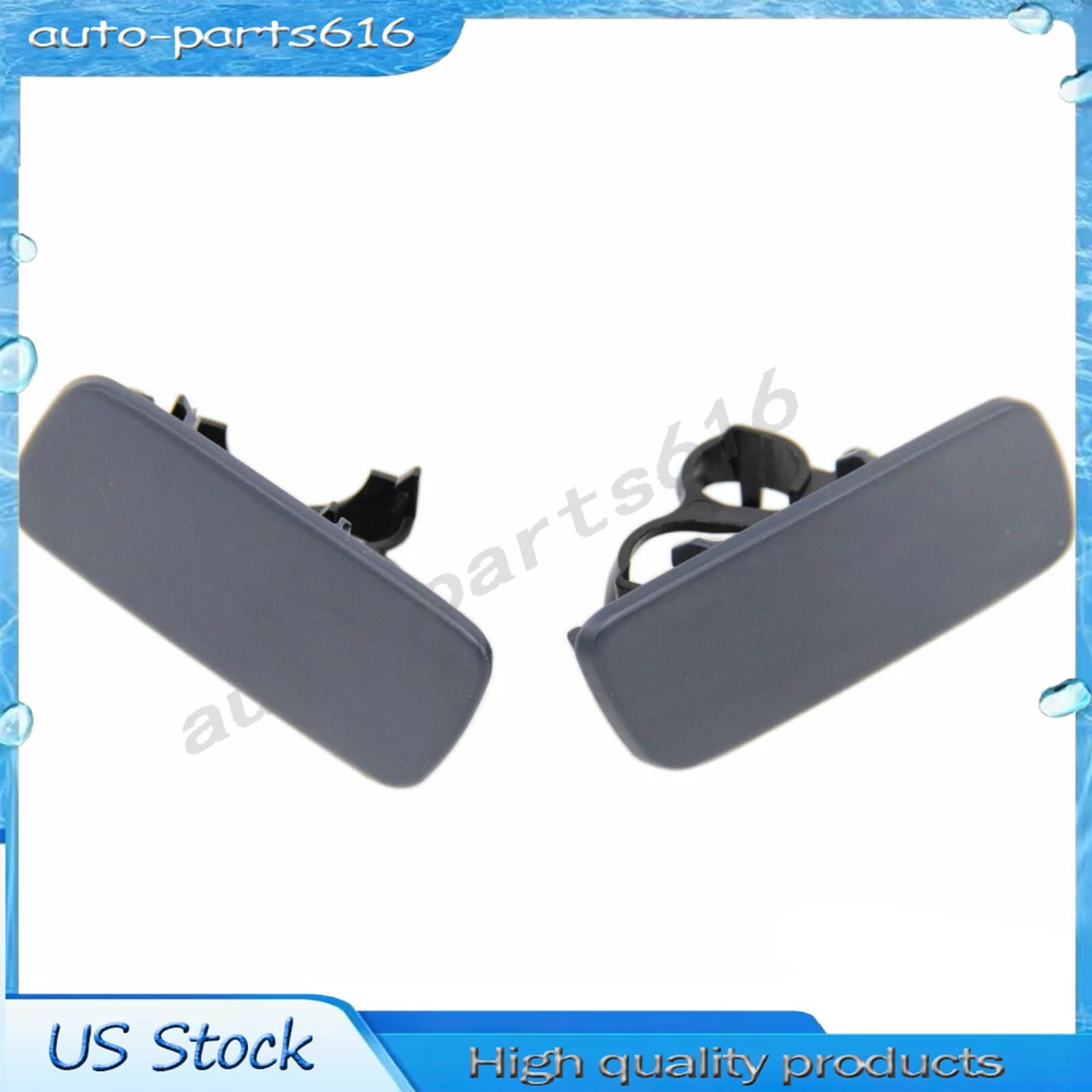 Pair Headlamp Water Spray Jet Cover For 10-18 Rolls-Royce Ghost 61677244959 960