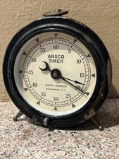 Antique Working Metal Agfa Ansco Darkroom Photograph Timer- Binghamton, N.Y.