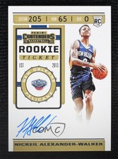 2019-20 Panini Contenders Rookie Ticket Nickeil Alexander-Walker #106 Auto 7zf