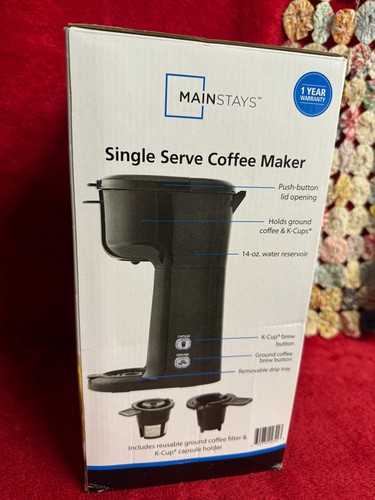NIB Mainstays Cafeteria Individual Single Serve Coffee Maker - Picture 5 of 6