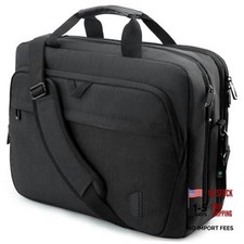 17.3 Inch Laptop Bag Expandable Computer Bag Briefcase, Black Black-17.3 Inch