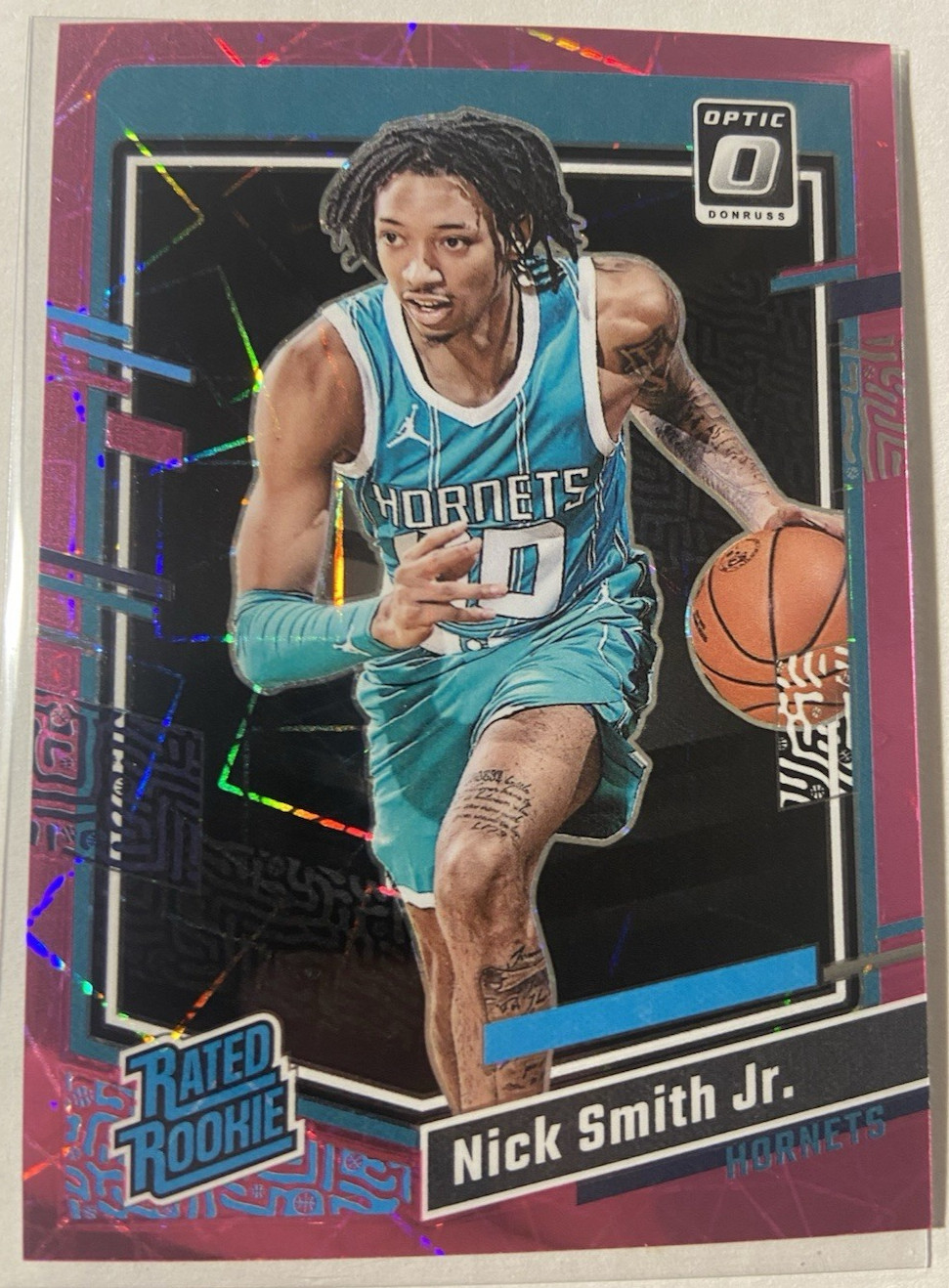 Nick Smith Jr. 2023-24 Panini Optic Pink Velocity Prizm Rated Rookie #224 RC /79