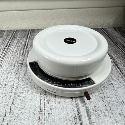 VINTAGE KRUPS LARGE KITCHEN SCALE TYPE 844 WEIGHS IN OZ & LBS ROTATE KNOB FOR KG