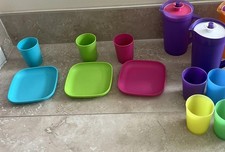 Tupperware Kid Toy 12 Piece Set Mugs Plates pitchers