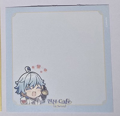 Limited Chongyun memo pad cafe in Seoul Exclusive Korea Genshin Impact
