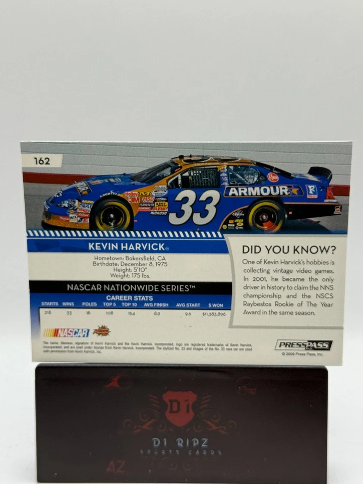 2009 Press Pass - Kevin Harvick #162 - Image 2 of 2