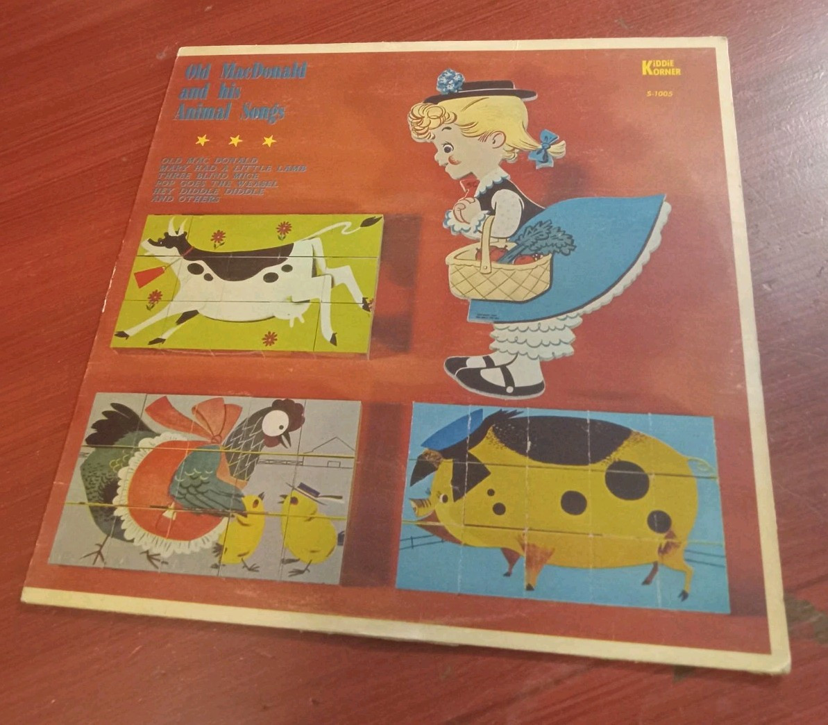 OLD MAC DONALD AND HIS ANIMAL SONGS KIDDIE KORNER RECORDS LP S-1005