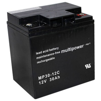 MultiPower Bleiakku MP30-12C Zyklen-Type 12,0Volt 30,0Ah mit M6-Schraubanschlüss