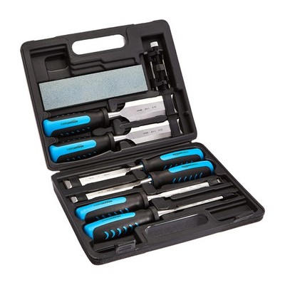 Amazon Basics 8-Piece Wood Chisel Set for Woodworking, with 1/4'' - 1-1/2'' 