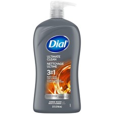 Dial Men 3in1 Body, Hair and Face Wash , Ultimate Clean, Multibenefit, 32 fl oz. 0.33 per gallon