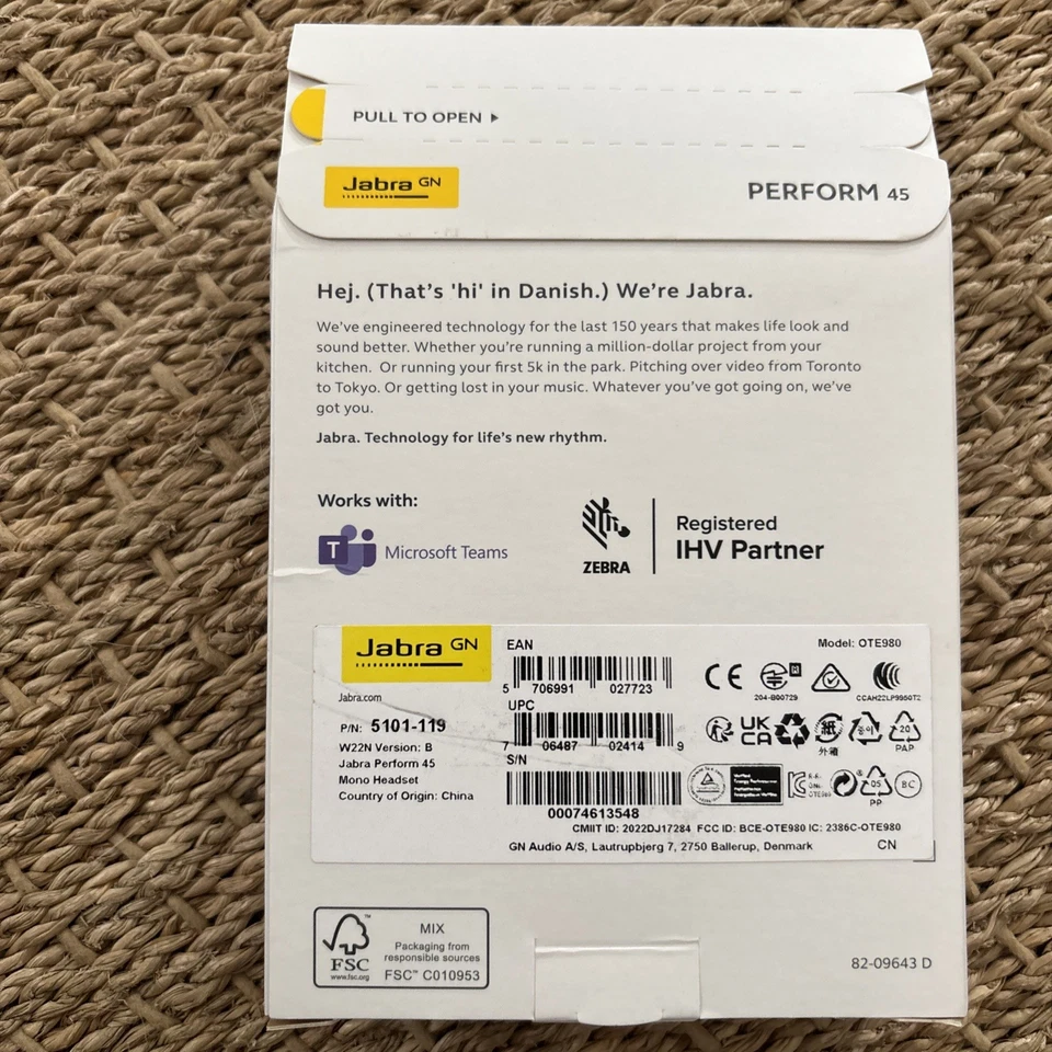 Jabra Perform 45 Bluetooth Headset Ultra-Noise-Cancelling - Image 2 of 2