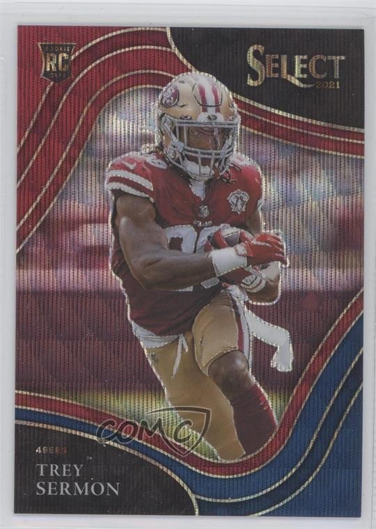2021 Panini Select Field Level Tri-Color Prizm 47/75 Trey Sermon Rookie RC 4pn
