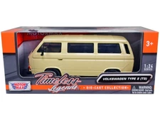 2023 Volkswagen Type 2 (T3) Van Beige Diecast Model 1/24 Motormax Timeless Le...