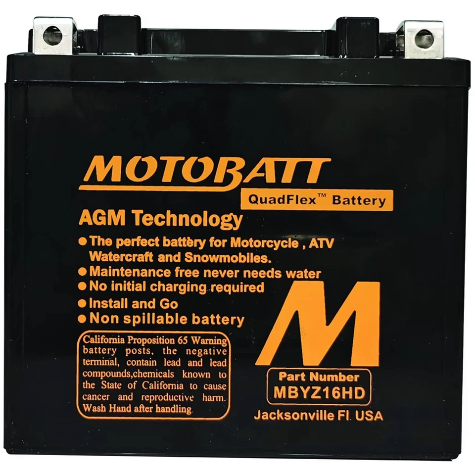 Batería Motobatt para Aprilia Mana 850 GT 850cc 09-13 MBYZ16HD Foto 2 de 4