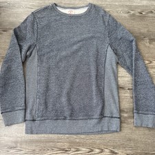 Brooks Brothers Crewneck Fleece Sweatshirt Gray Blue Mens Medium