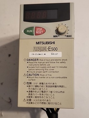 1PC USED MITSUBISHI Inverter E500 FR-E510W-0.4K Tested - Free Shipping 