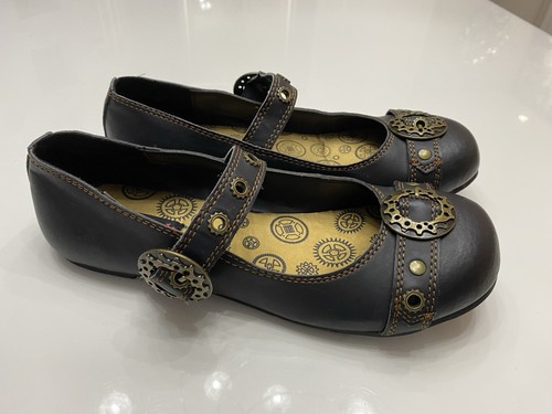 Pleaser Demonia Skull Buckle Mary Jane Ballet Flats Shoes Adult Women Daisy 09