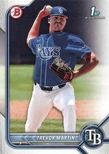 2022 Bowman Draft Paper Prospects #BD-184 Trevor Martin 1st Tampa Bay Rays
