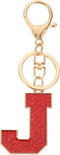 Initial Letter Keychain, A-Z Alphabet Keyring Metal Key Chain for Women or Girls