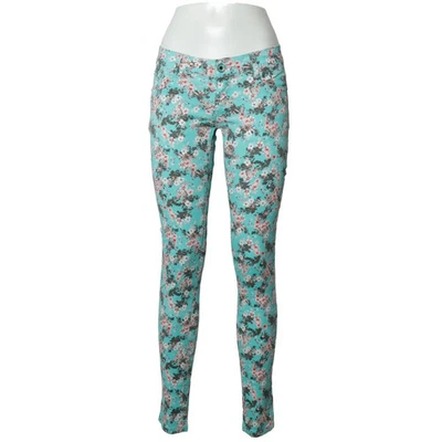 Simply Chic, Jeans, Größe: S, Türkis/Mehrfarbig, Baumwolle/Elasthan, Blumen #rit - Bild 1 von 4