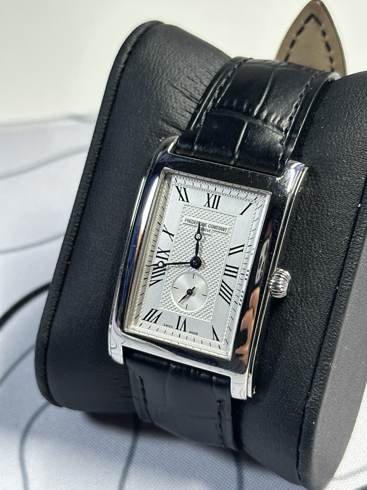 Frederique Constant Classics Carrée Vintage Swiss Watch White Dial image 2