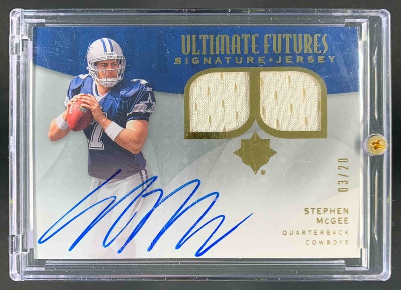 Stephen McGee 2009 Upper Deck Ultimate Collection Futures Auto Patch RC /20