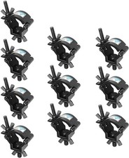 10 Pack Stage Light O Clamp Fit 1-1/4" to 1-3/8" OD Pipe or F24 Truss, DJ Lighti