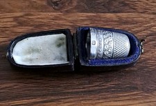 Antique 1930s Sterling Silver Cased Thimble Size 18 Henry Griffith & Sons