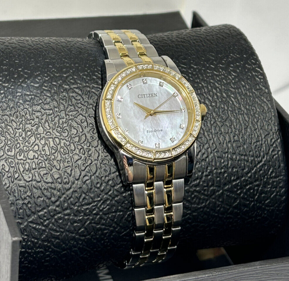 Citizen Two-Tone Bracelet Watch with Mother-of-Pearl Dial Two Tone Citizen Mother Of Pearl Watch Citizen Silhouette  main image 4