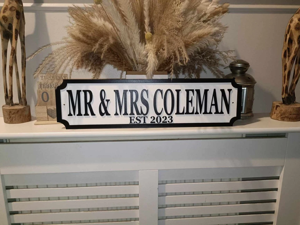 70cm long |Mr & Mrs |Mr and Mr |Mrs and Mrs Surname with Est date | Wedding gift - Image 2 of 4