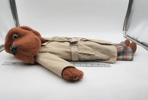 Vintage 1980’s McGruff the Crime Dog Full Body Hand Puppet 26” with NO Shoes - Afbeelding 2 van 9