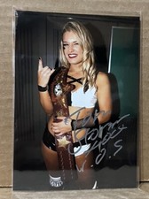 Toni Storm Autograph 2017 Stardom Photo AEW Champ Holding Wonder Of Stardom Belt