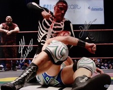 Dr Wagner Jr Jeff Jarrett Signed 16x20 Photo BAS Beckett COA WWE AAA Lucha Libre