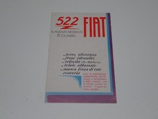FIAT 522 6 CILINDRI BERLINA TORPEDO DEPLIANT BROCHURE PROSPEKT (X1-14)