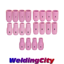 WeldingCity® 20-pk Assorted Ceramic Cup #4-#8 13N08-13N12 TIG Welding Torch 9/20
