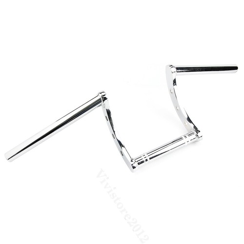 7/8" 22mm Z-Bar Motorcycle Pullback Handlebar Drag Bar Chrome For Harley Honda - Picture 4 of 10