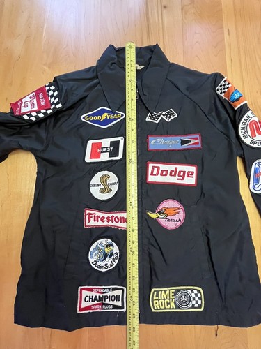 True Vintage 70er SELTENE Nylon Rennjacke Patchmantel HANDGENÄHT Damen M - Bild 9 von 15