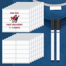 300 etiquetas de ropa de tela sin planchado, lavables, para residencias de