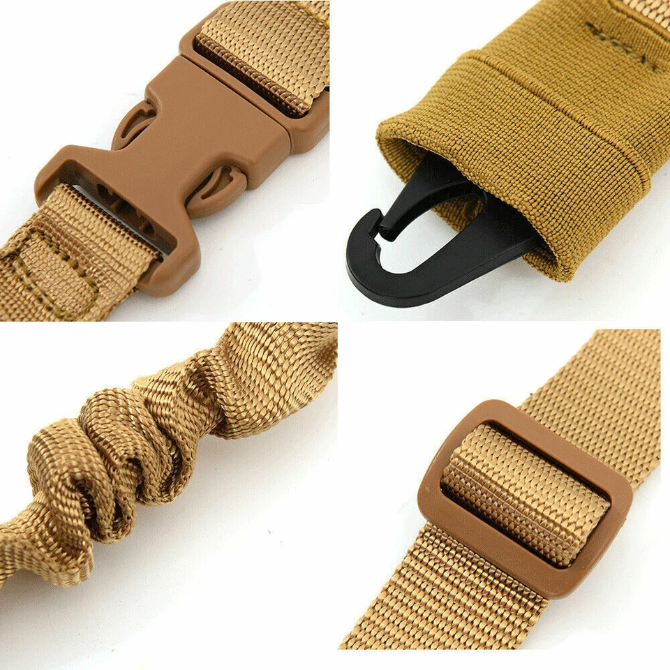 One Single Point Tactical Rifle Sling Gun Sling Adjustable Multi-Function Rope - Image 3 of 4