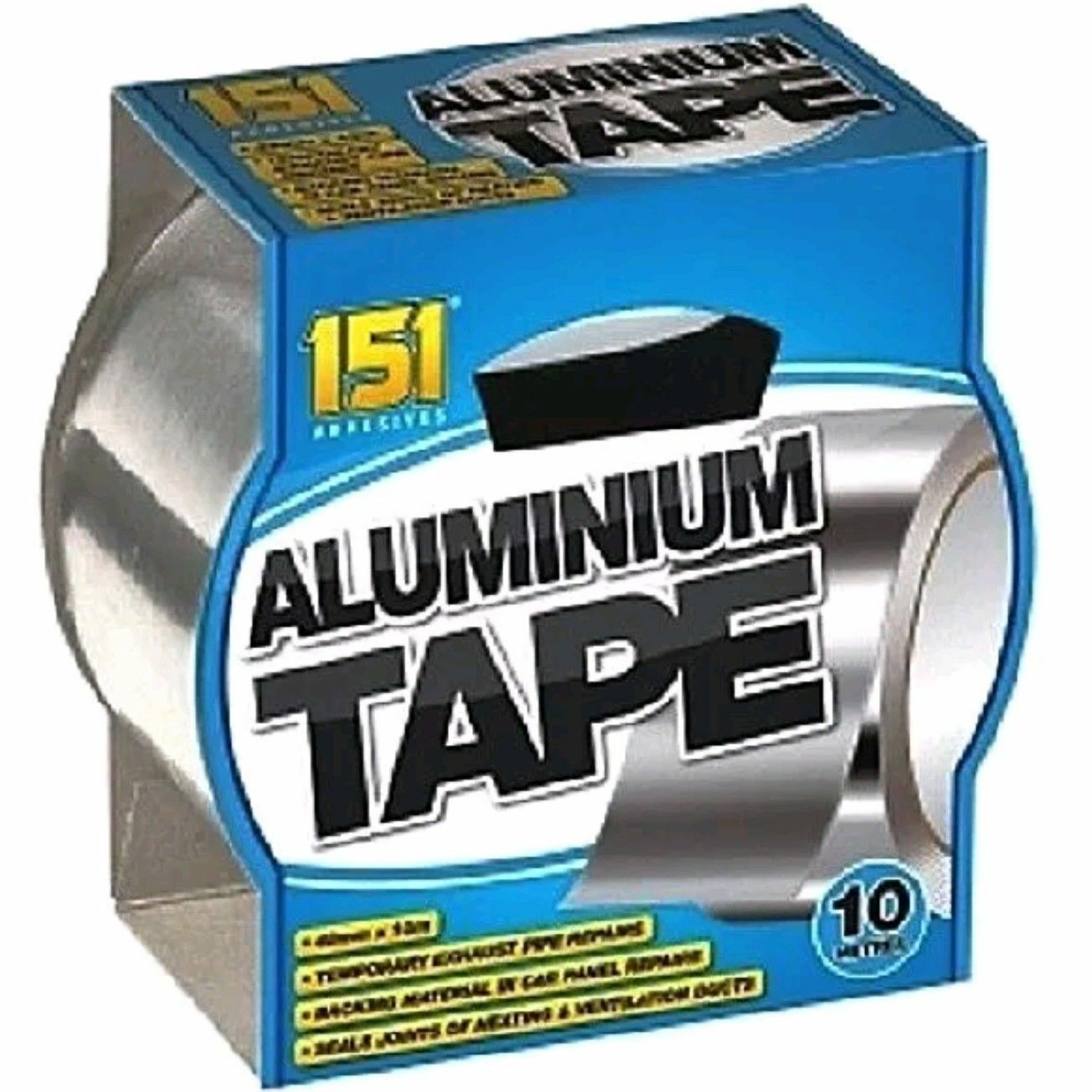 Aluminium Foil Tape Strong Adhesive Heat Proof Exhaust Pipes Vent Ducts