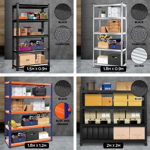 Giantz Garage Shelving 1.5/1.8/2/2.4M Warehouse Rack Racking Storage shelves - Picture 3 of 137